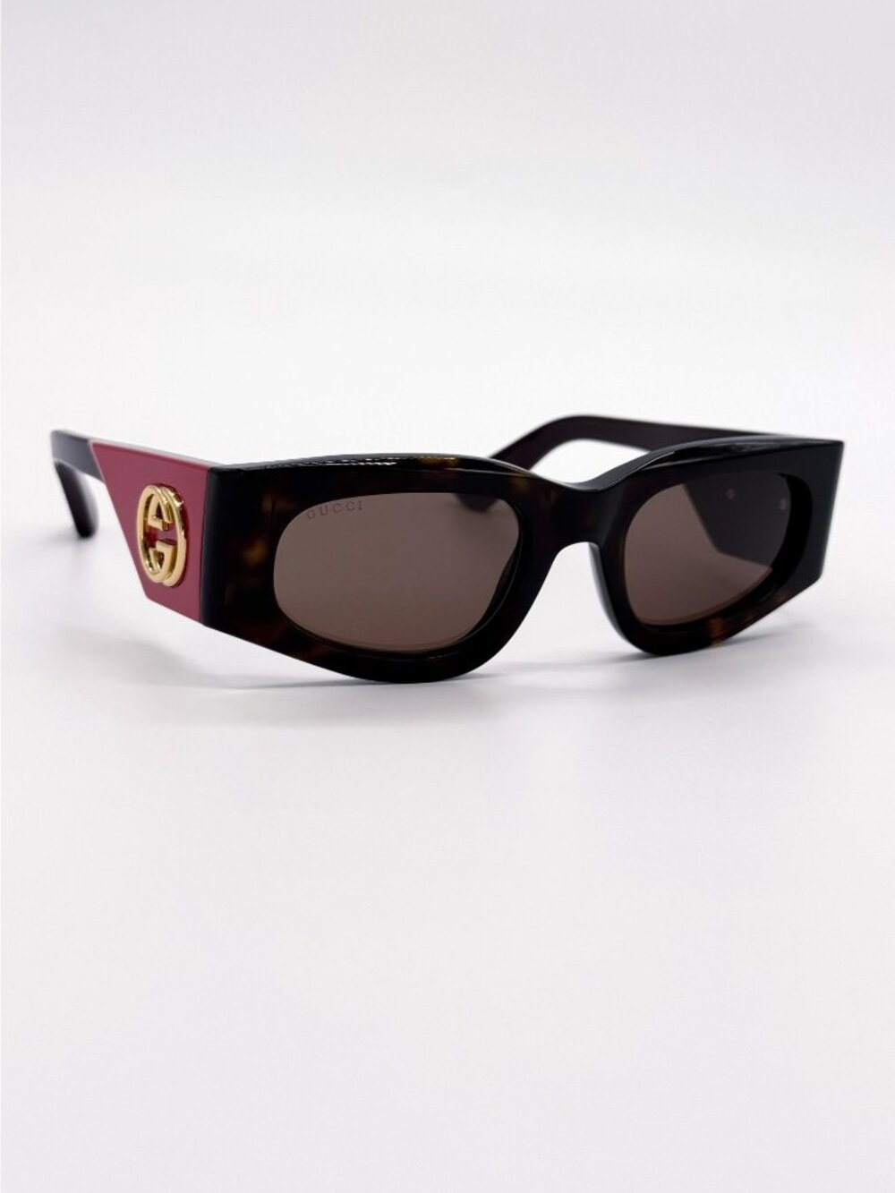 NEW GUCCI SUNGLASSES GG1664S 004 HAVANA RED WOMEN GUCCI EYEWEAR - Picture 7 of 12